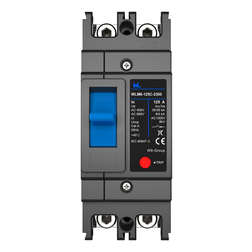 MCCB circuit breaker WLM6 Series thermal magnetic type mccb 400V/690V 125A 3/4 Poles