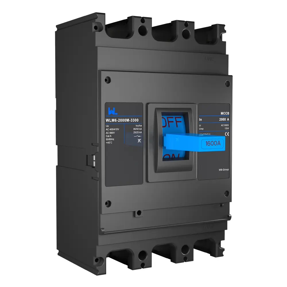 MCCB circuit breaker WLM6-2000A-3300 3P/4P  WLM6 Series  thermal magnetic type breaker 400V/690V 2000 amp 3/4 Poles