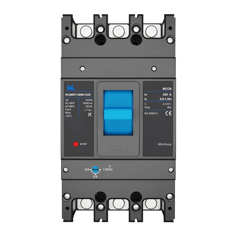 Adjustable Mccb WLM6RT-400A-3300 3P  WLM6RT Series 400vac Thermal magnetic type moulded case circuit breaker 400V/690V MCCB 400A  3 Poles