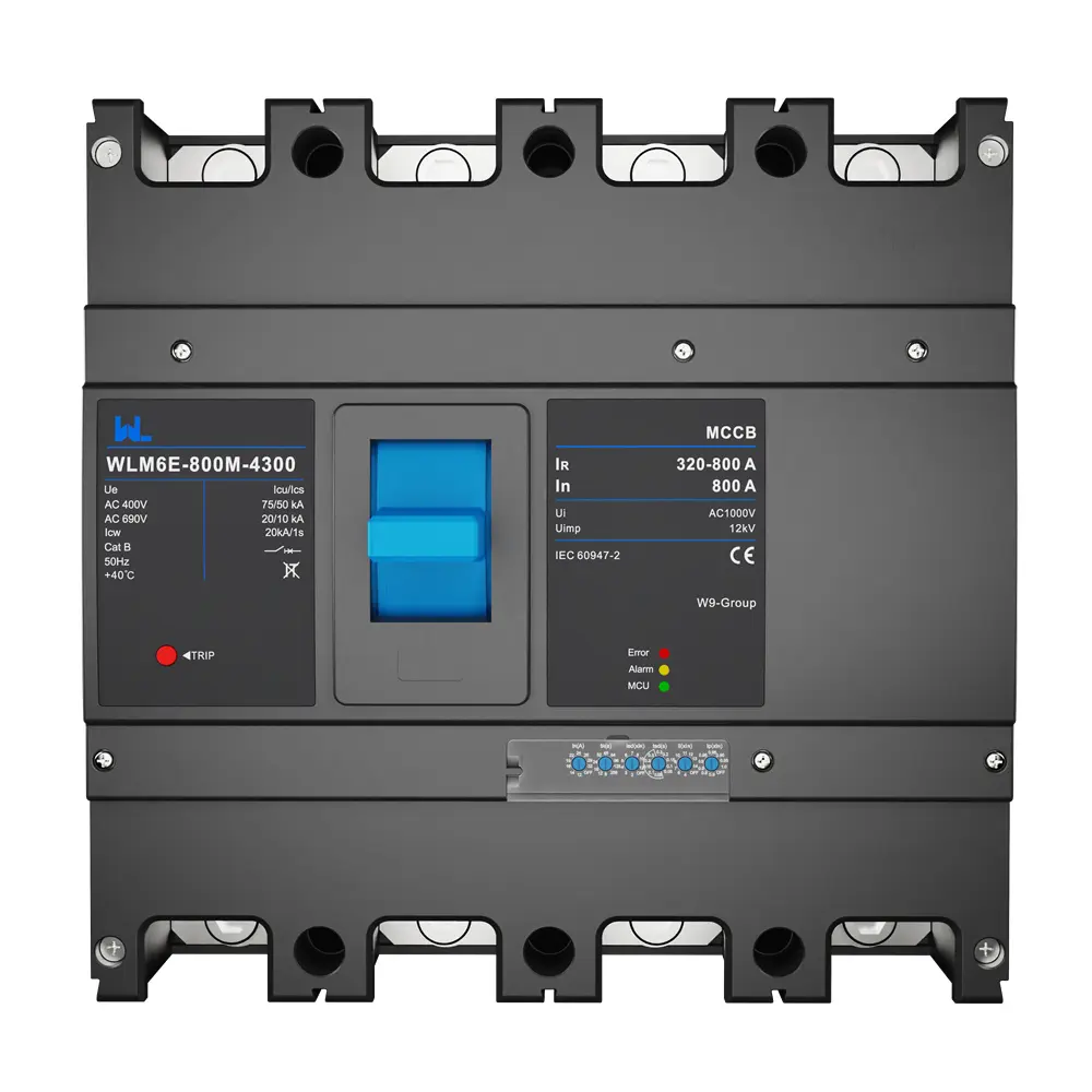 MCCB circuit breaker WLM6E-800A-3300 3P/4P    WLM6E Series electronic type circuit breaker 400V/690V 800 amp 3 Poles/4 Poles built in lsig
