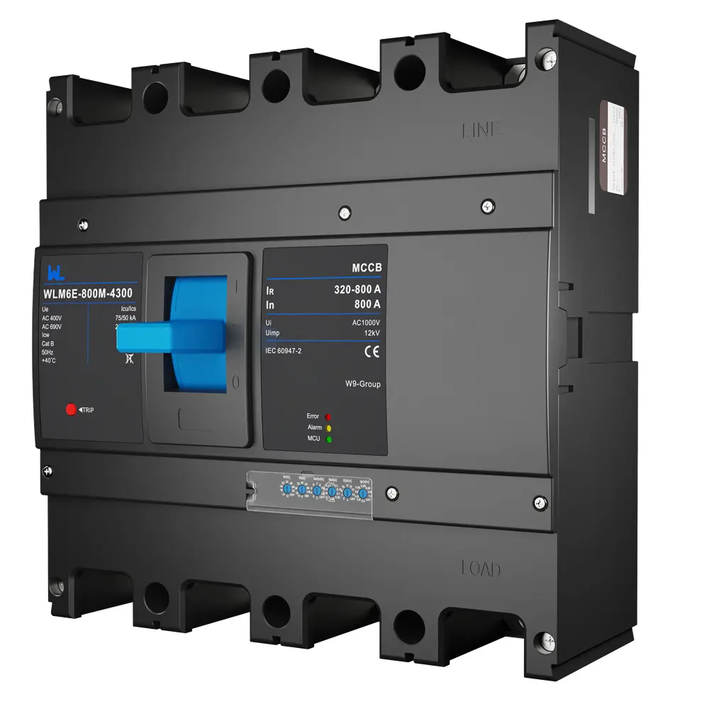 MCCB circuit breaker WLM6E-800A-3300 3P/4P    WLM6E Series electronic type circuit breaker 400V/690V 800 amp 3 Poles/4 Poles built in lsig