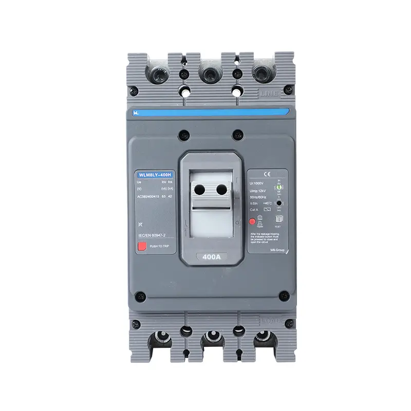 WLM8LY-400H-3300 WLM8LY Series earth leakage protection type Residual Current Circuit breaker  400V 400A 3 poles mccb breaker low voltage circuit breaker