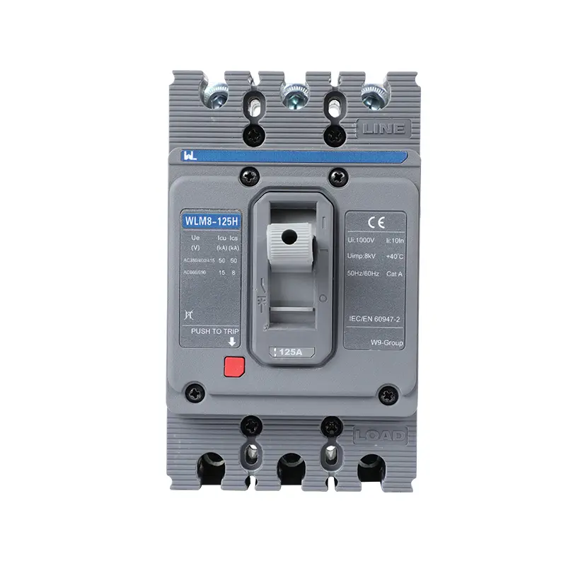 WLM8-125H-3300 3P 125 amp circuit breaker thermal and magnetic circuit breaker moulded case circuit breaker mccb
