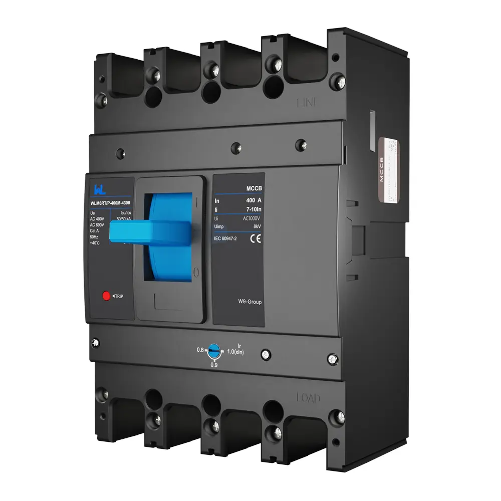 Adjustable Mccb WLM6RT-400A-3300 3P  WLM6RT Series 400vac Thermal magnetic type moulded case circuit breaker 400V/690V MCCB 400A  3 Poles