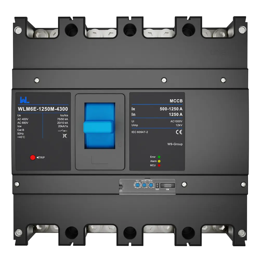 MCCB circuit breaker WLM6E-1250A-3300 3P/4P WLM6E Series MCCB 1250A electronic circuit breaker 400V/690V 3 Poles/4 Poles