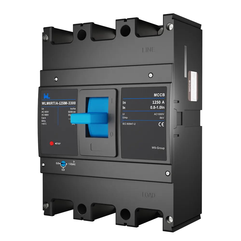 Adjustable mccb WLM6RT-1250A-3300 3P  WLM6RT Series  Moulded Case Circuit Breaker400V/690V mccb 800A 3 Poles