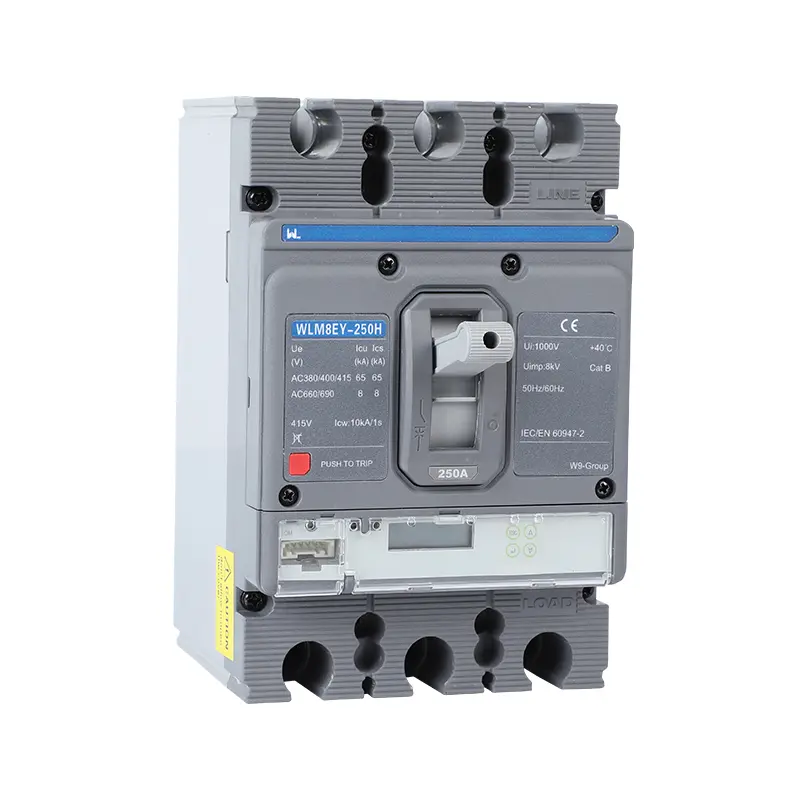 WLM8EY-250H-3300 250 amp breaker 3 poles circuit breaker LCD ELECTRONIC TYPE MCCB