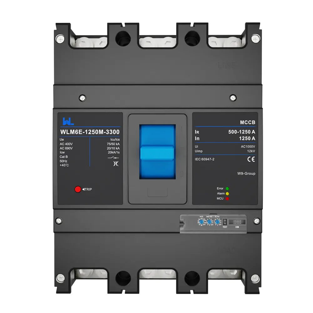 MCCB circuit breaker WLM6E-1250A-3300 3P/4P WLM6E Series MCCB 1250A electronic circuit breaker 400V/690V 3 Poles/4 Poles
