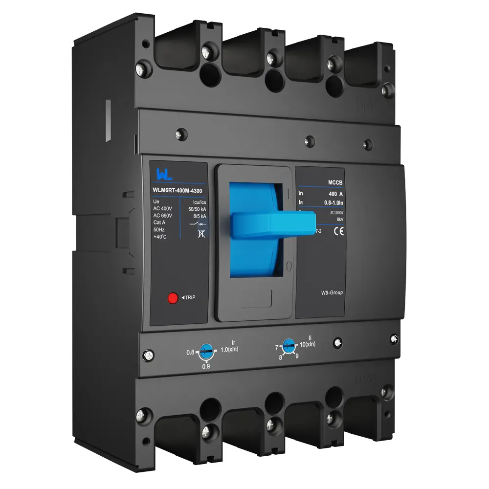 Adjustable Mccb WLM6RT-400A-3300 3P  WLM6RT Series 400vac Thermal magnetic type moulded case circuit breaker 400V/690V MCCB 400A  3 Poles