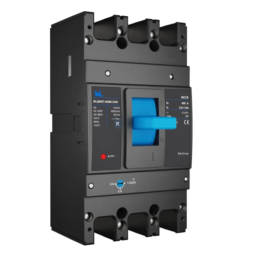 Adjustable Mccb WLM6RT-400A-3300 3P  WLM6RT Series 400vac Thermal magnetic type moulded case circuit breaker 400V/690V MCCB 400A  3 Poles