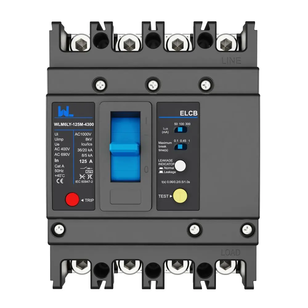 WLM6LY-125A-4300 4P WLM6L Series RCCB...