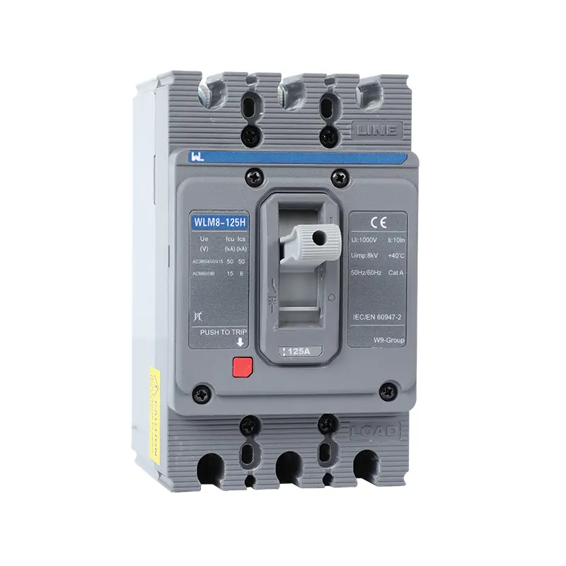 WLM8-125H-3300 3P 125 amp circuit breaker thermal and magnetic circuit breaker moulded case circuit breaker mccb