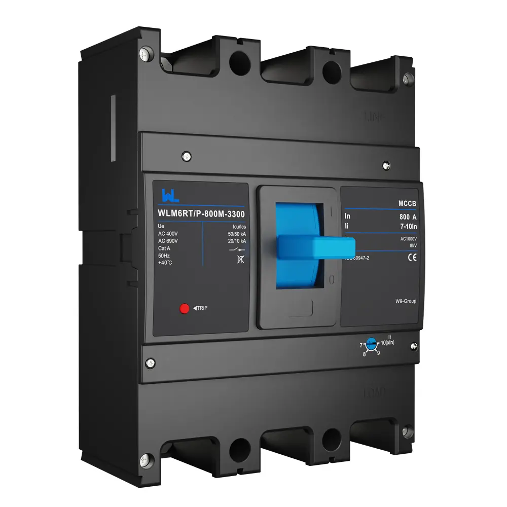 Adjustable Mccb WLM6RT-800A-3300 3P  WLM6RT Series  Molded Case Circuit Breaker breaker 400V/690V 800 amp 3 Poles