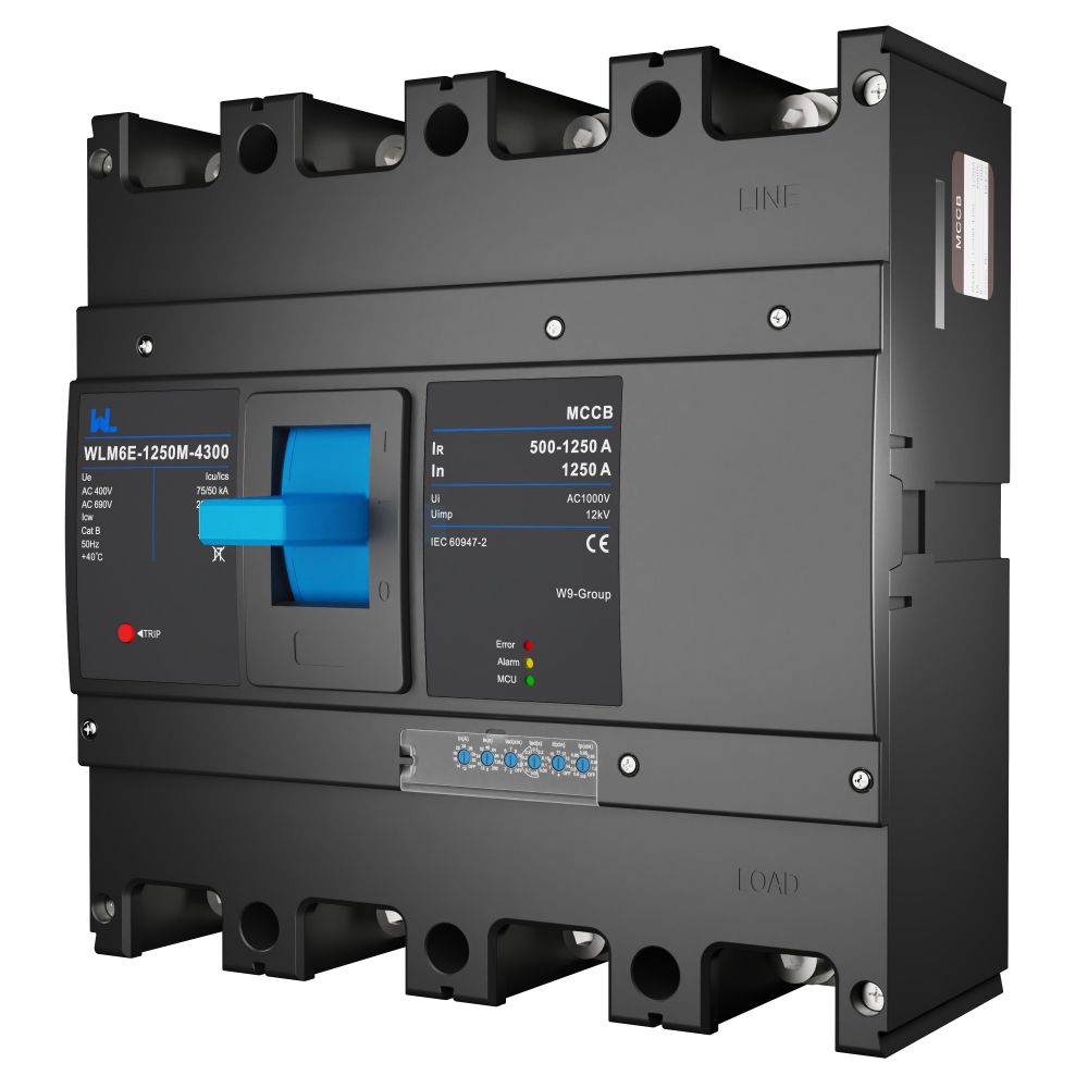 MCCB circuit breaker WLM6E-1250A-3300 3P/4P WLM6E Series MCCB 1250A electronic circuit breaker 400V/690V 3 Poles/4 Poles