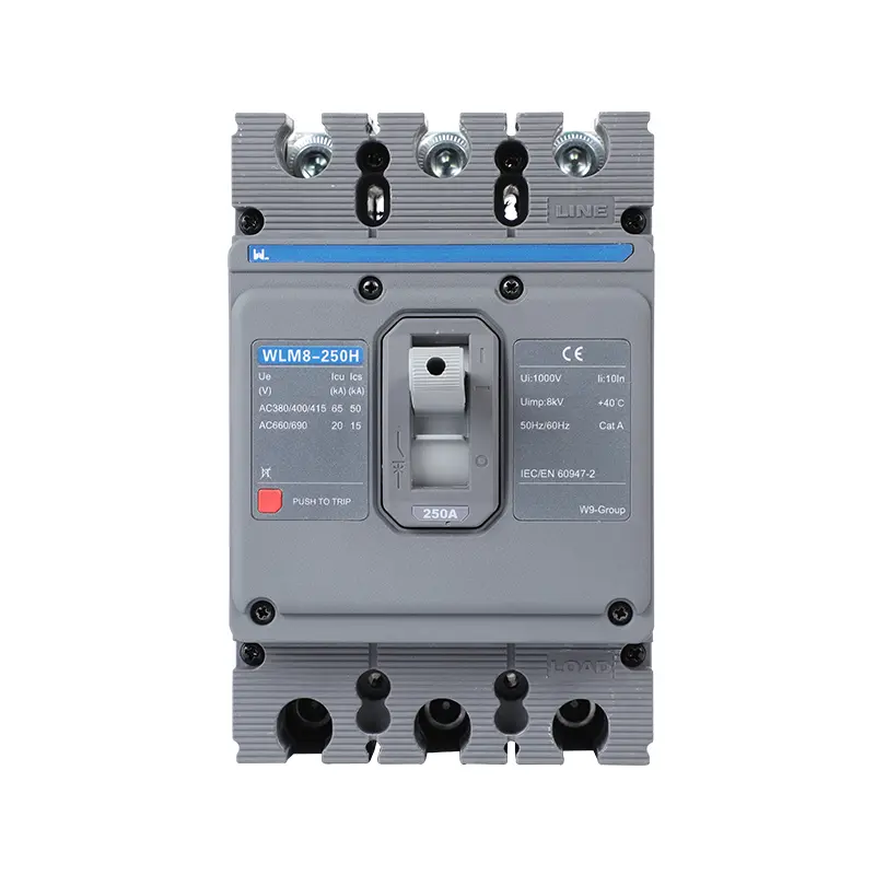 WLM8-250H-3300 3P 250 amp circuit breaker thermal and magnetic circuit breaker thermal magnetic release mccb