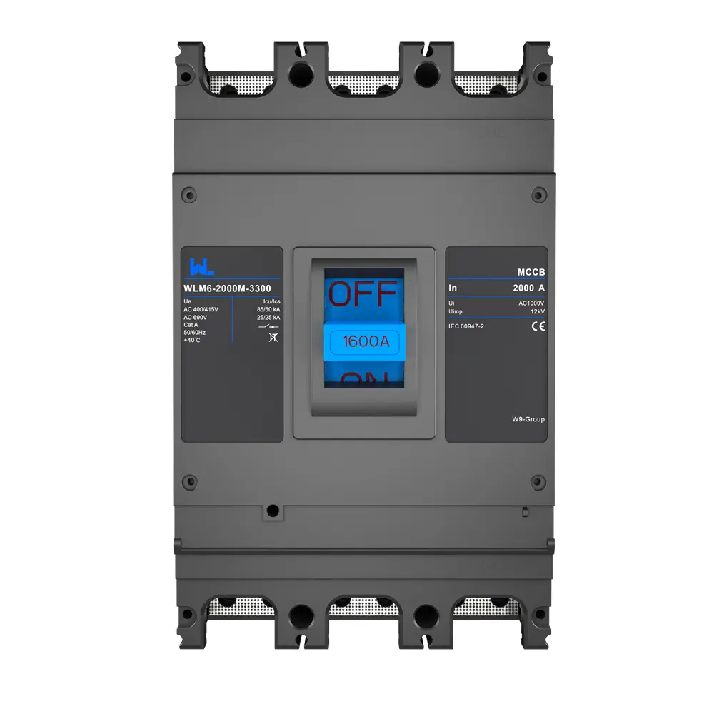 MCCB circuit breaker WLM6-2000A-3300 3P/4P  WLM6 Series  thermal magnetic type breaker 400V/690V 2000 amp 3/4 Poles