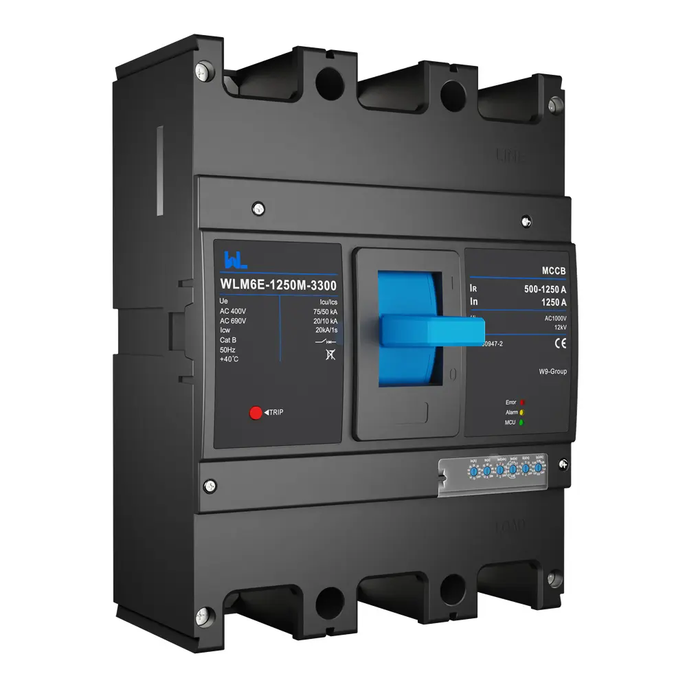 MCCB circuit breaker WLM6E-800A-3300 3P/4P    WLM6E Series electronic type circuit breaker 400V/690V 800 amp 3 Poles/4 Poles built in lsig