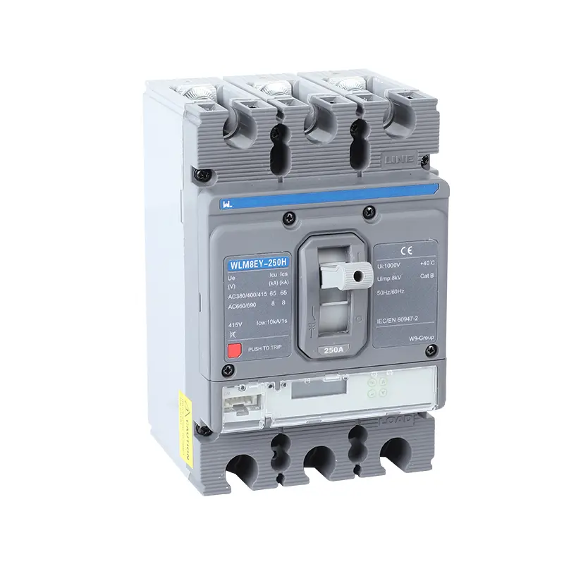 WLM8EY-250H-3300 250 amp breaker 3 poles circuit breaker LCD ELECTRONIC TYPE MCCB