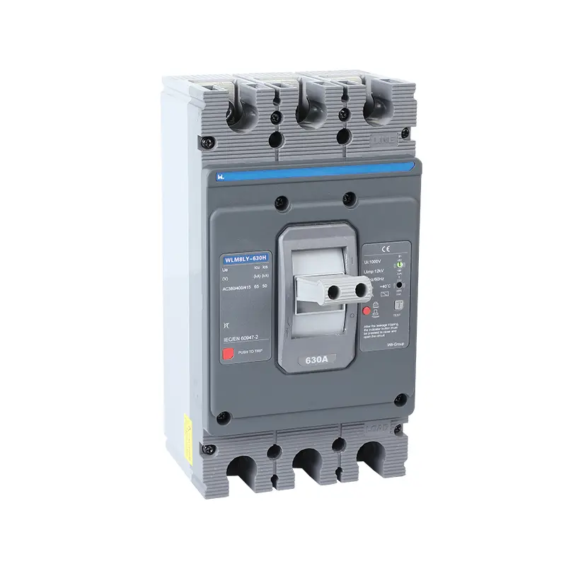 WLM8LY-630H-3300 WLM8LY Series earth leakage protection type Residual Current Circuit breaker  630A 3 poles mccb breaker