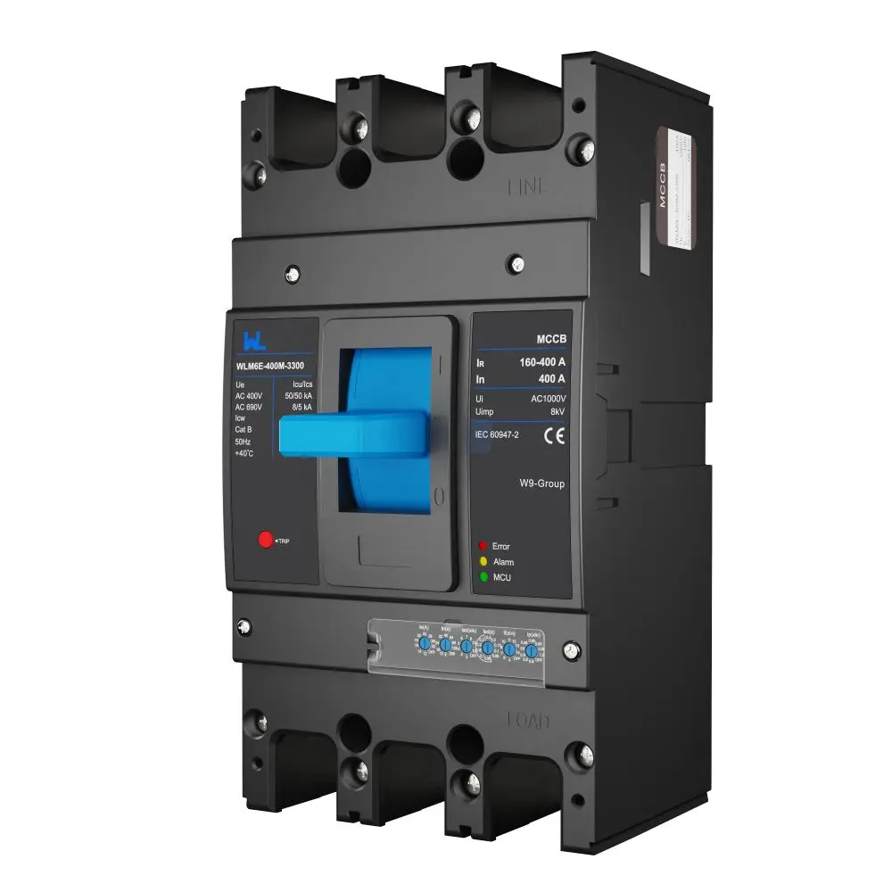 MCCB circuit breaker WLM6E-400A-3300 3P/4P  WLM6E Series MCCB electronic circuit breaker 400V/690V 400A 3 poles/4 poles