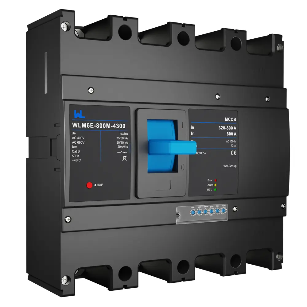 MCCB circuit breaker WLM6E-800A-3300 3P/4P    WLM6E Series electronic type circuit breaker 400V/690V 800 amp 3 Poles/4 Poles built in lsig