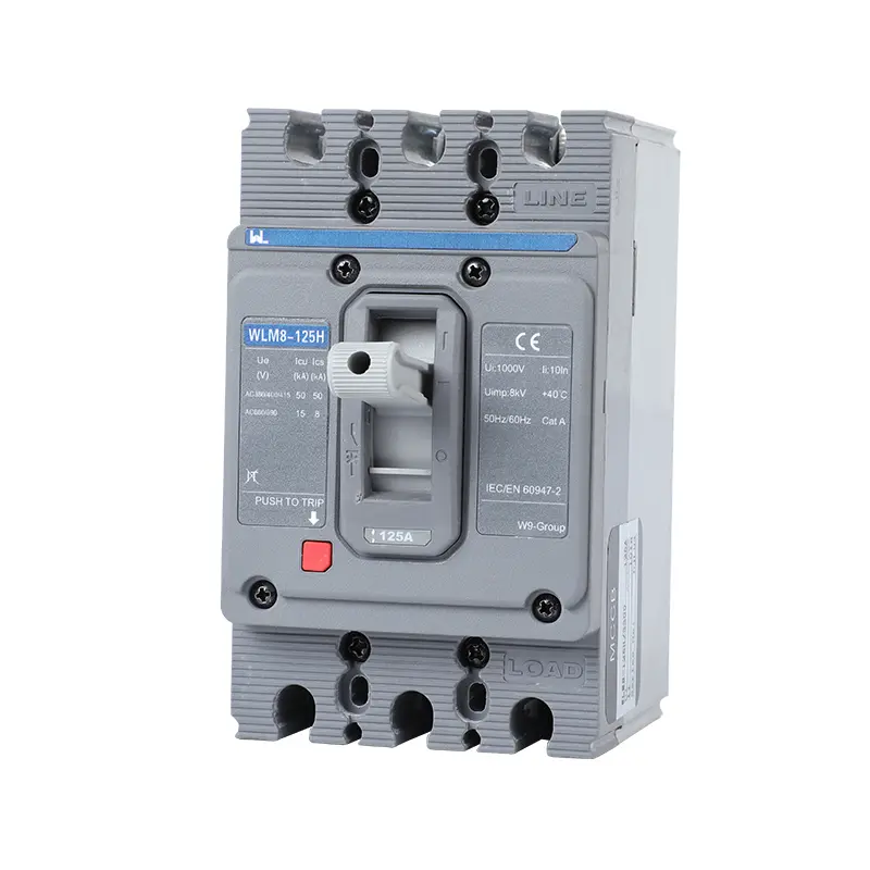 WLM8-125H-3300 3P 125 amp circuit breaker thermal and magnetic circuit breaker moulded case circuit breaker mccb