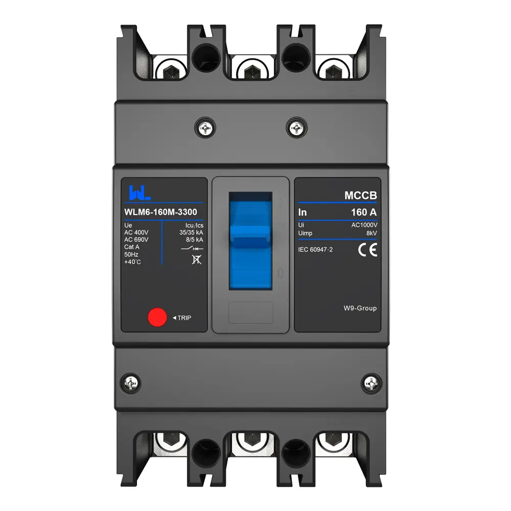 WLM6 Series thermal magnetic type mccb  400V/690V 160A 3/4 Poles