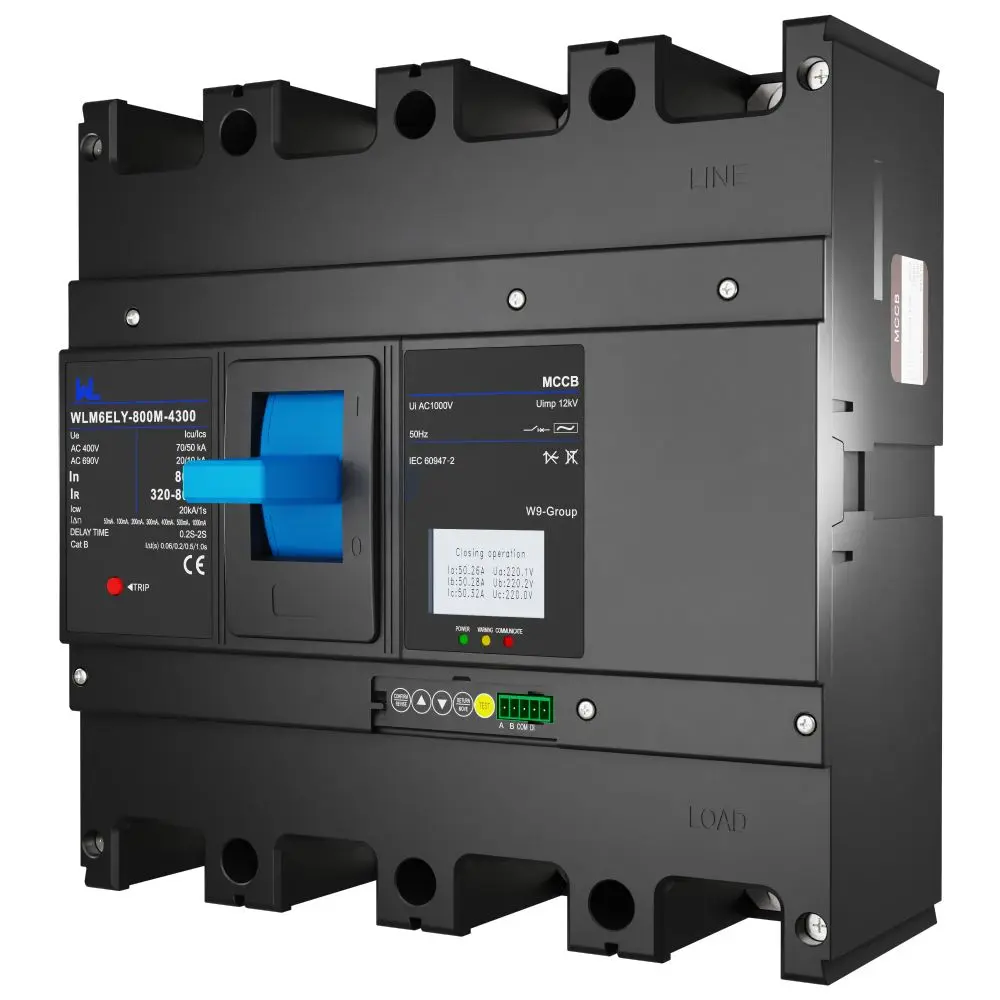 WLM6ELY-800A-4300 3P  WLM6E Series electronic circuit breaker lsig circuit breaker MCCB 800A 4 Poles