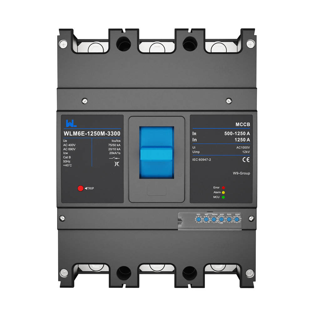 MCCB circuit breaker WLM6E-800A-3300 3P/4P    WLM6E Series electronic type circuit breaker 400V/690V 800 amp 3 Poles/4 Poles built in lsig