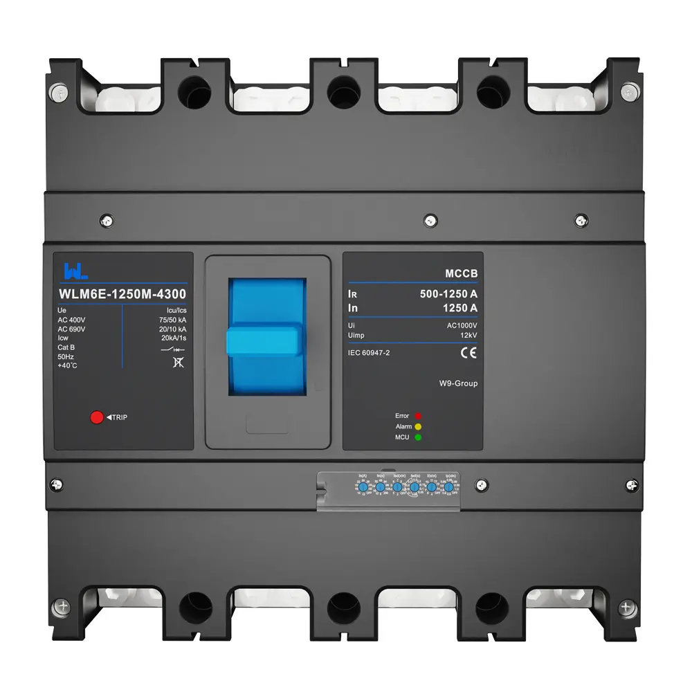 MCCB circuit breaker WLM6E-1250A-3300 3P/4P WLM6E Series MCCB 1250A electronic circuit breaker 400V/690V 3 Poles/4 Poles