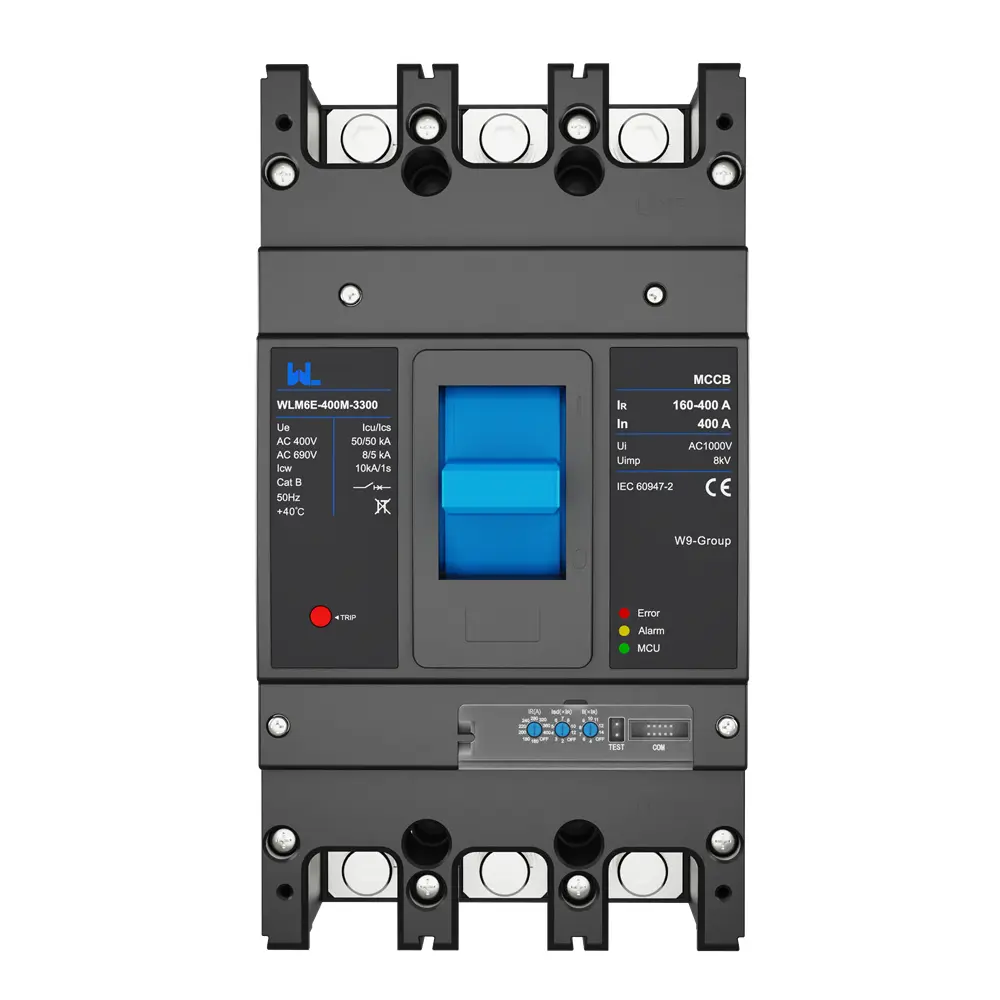 MCCB circuit breaker WLM6E-400A-3300 3P/4P  WLM6E Series MCCB electronic circuit breaker 400V/690V 400A 3 poles/4 poles