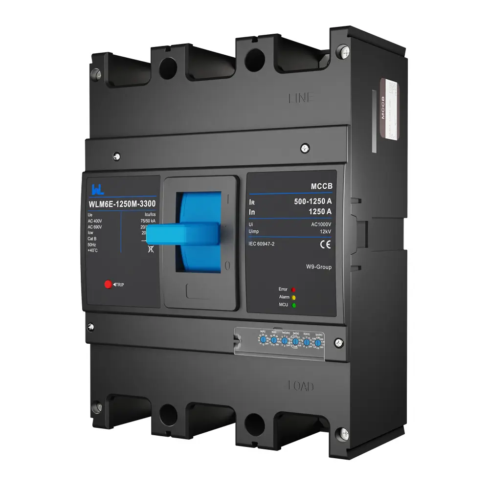 MCCB circuit breaker WLM6E-800A-3300 3P/4P    WLM6E Series electronic type circuit breaker 400V/690V 800 amp 3 Poles/4 Poles built in lsig