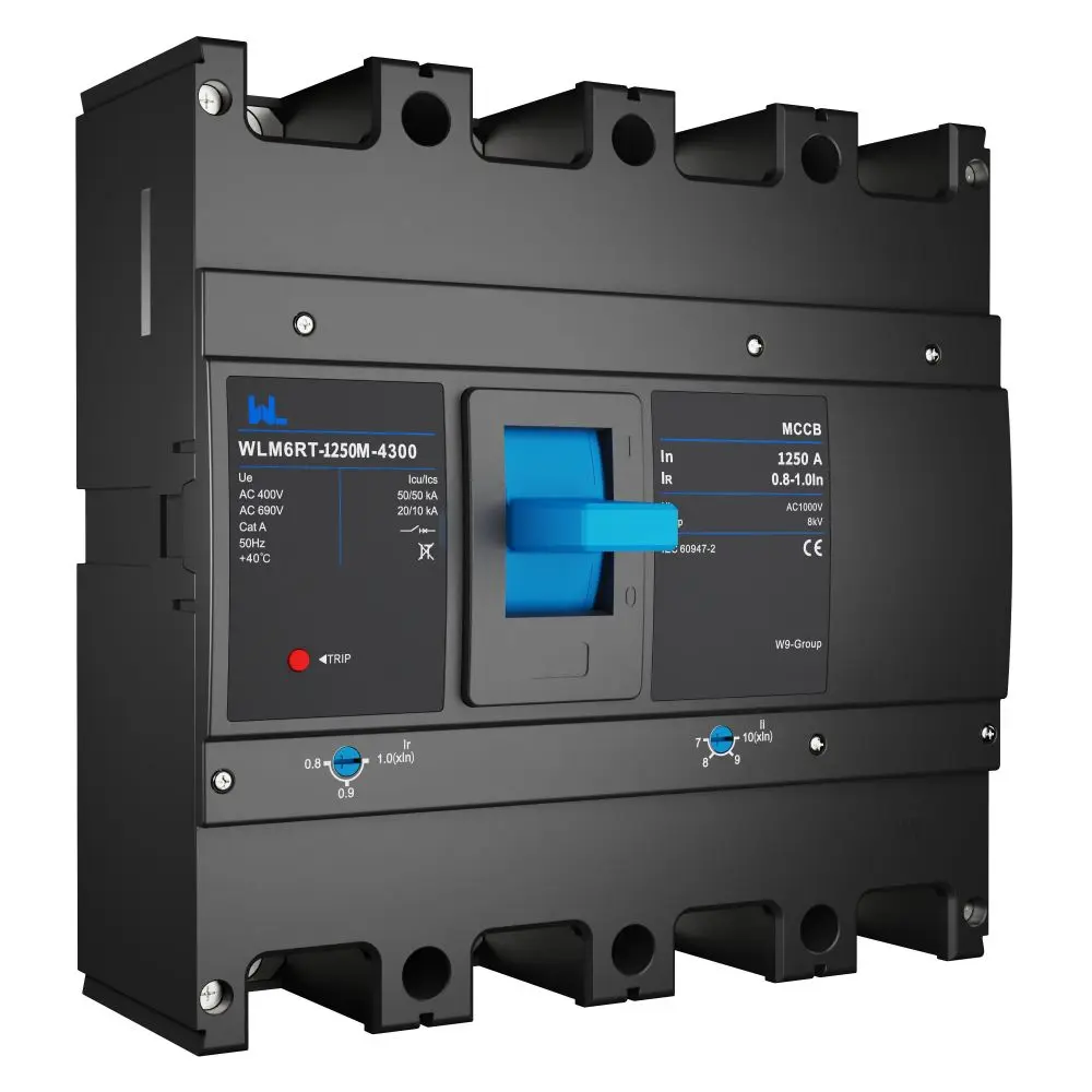 Adjustable mccb WLM6RT-1250A-3300 3P  WLM6RT Series  Moulded Case Circuit Breaker400V/690V mccb 800A 3 Poles
