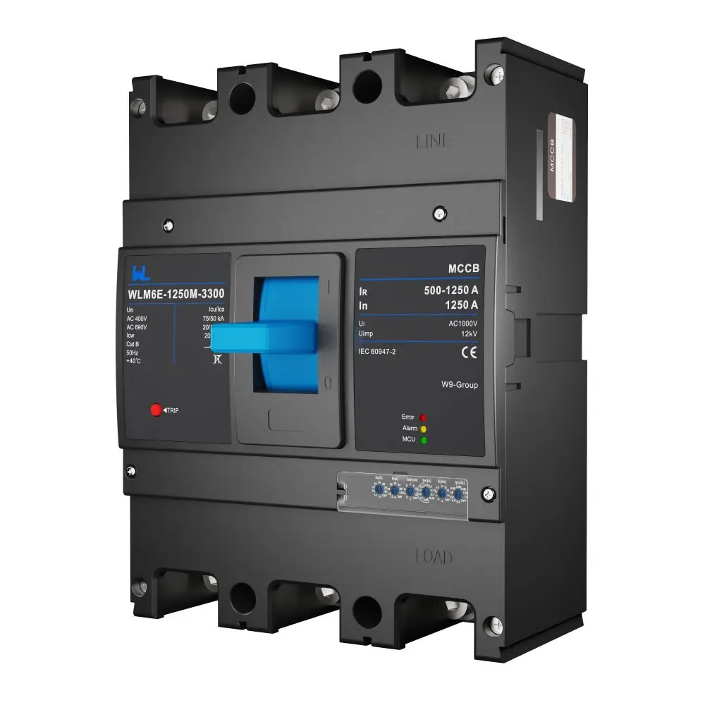 MCCB circuit breaker WLM6E-1250A-3300 3P/4P WLM6E Series MCCB 1250A electronic circuit breaker 400V/690V 3 Poles/4 Poles