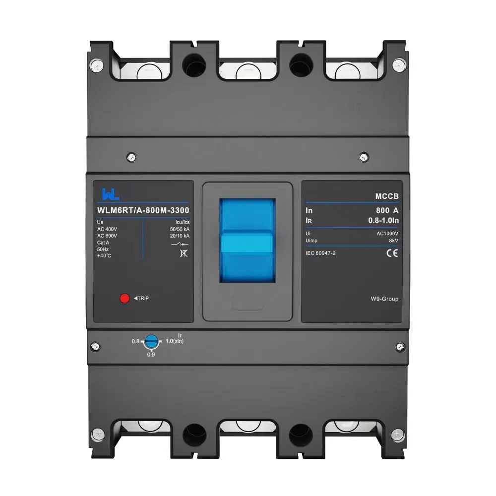 Adjustable Mccb WLM6RT-800A-3300 3P  WLM6RT Series  Molded Case Circuit Breaker breaker 400V/690V 800 amp 3 Poles