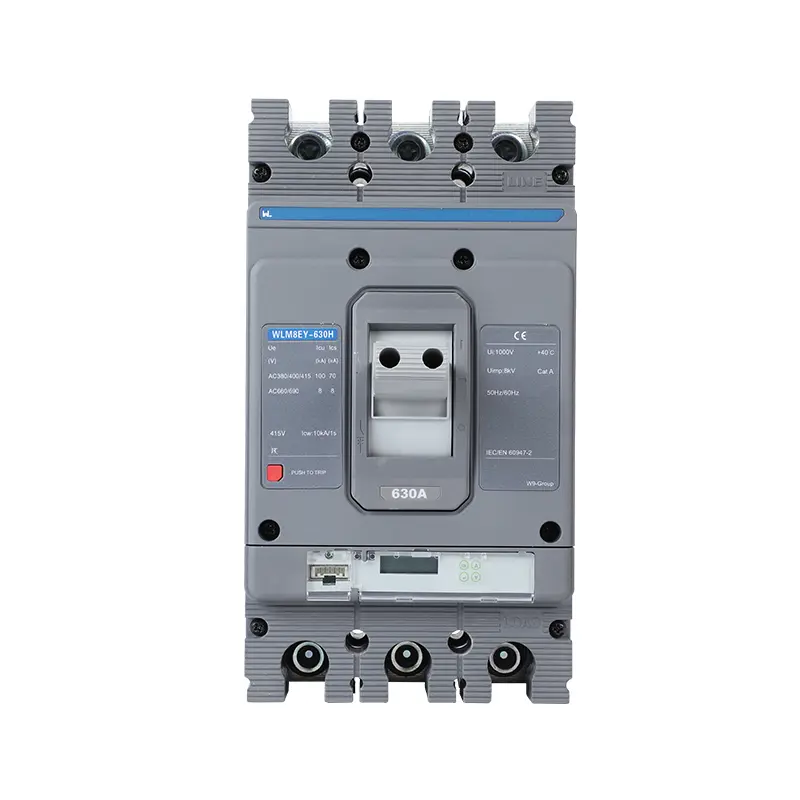 WLM8EY-630H-3300 630a mccb LCD circuit breaker 3p mccb molded case circuit breaker